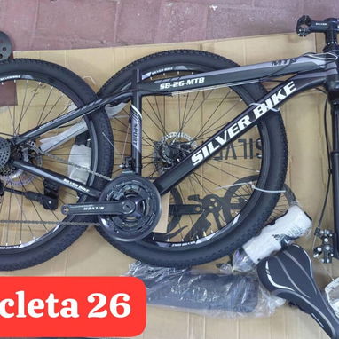 Bicicletas medida 26,torre,cambia platos y Manillas integrales Shimano,frenos de disco y amortiguacion nuevas en caja - Img 121118958