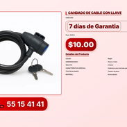 CANDADO DE CABLE CON LLAVE VPT-0061 - Img 56195940