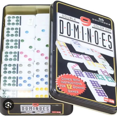 Juego de domino 55 piezas hasta el doble 9 - Img 123296572