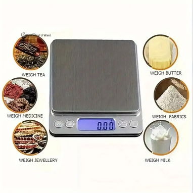 Pesas digitales profesionales para joyería, cocina, repostería etc hasta 2000gramos incluye las pilas - Img 81584107