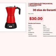 CAFETERA ELÉCTRICA ROYAL ROJA/RCE1709 VPT#-0061 - Img 55218691
