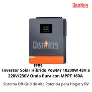 `Inversor Solar Híbrido PowMr 10200W 48V MPPT 160A — Onda Pura Off-Grid Alta Potencia ☀️⚡` - Img 55611306