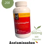 Acetaminofén 500mg Pomo de 600Capsulas - Img 55616284