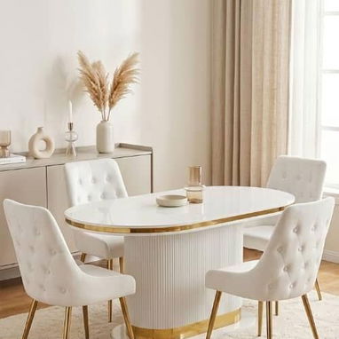 Juego comedor ,Mesas con cuatro sillas de lujo - Img 117316189