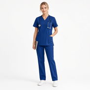 Conjunto Uniforme Médico Mujer Scrub Púrpura Malva 2 Piezas - Img 57610614
