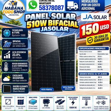 Panel Solar JA Solar DE 615W Bifacial NUEVOS!! - 2/3