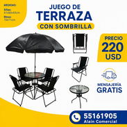 Juego de Terraza con sombrilla - Img 56427591