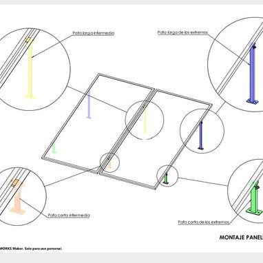 Base para paneles solares. - 4/5