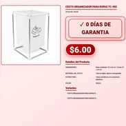 CESTO ORGANIZADOR PARA ROPAS TC-002 . - Img 57876946