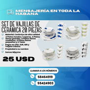 🍽️ SET DE VAJILLAS DE CERÁMICA 20 PIEZAS – 4 DISEÑOS DISPONIBLES 💲 Precio: $25 USD - Img 55692748