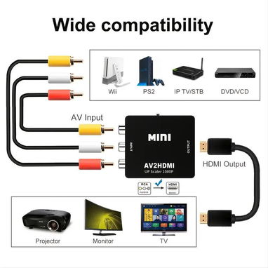 ☎️53544655 🛵 Entrega Disponible ⭐Adaptador convertidor de audio y video MINI ⭐ - 2/5