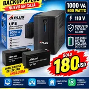 MANTENTE PROTEGIDO BACKUP 1000VA 110V 600W 2 BATERÍAS 12 V 7AH NUEVO EN CAJA USTED LO ESTRENA - Img 58029334