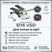🏋️ Mini Stepper Sunny Health & Fitness - Bandas + Monitor LCD - $116 USD - Img 58068691