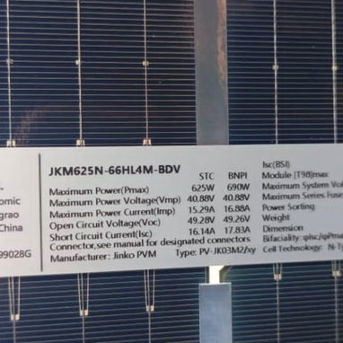 *Paneles solares Jinko de 625 W BiFaciales* - 2/2