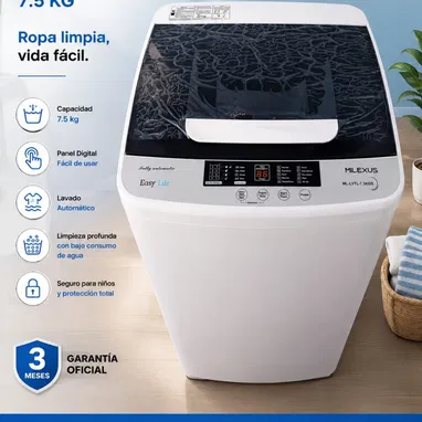 Lavadora automática MILEXUS de 7.5 kg - Img 121989002