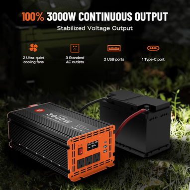 Inversor Homkeep 3000 watts continuos, 6000watts pico - 6/10