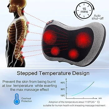 Cojín masajeador varias áreas del cuero con temperatura y vibración. 45 USD - Img 121629437