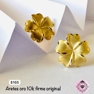 Aretes originales Oro 10K. El precio varía según el modelo. LM joyería. Garantía en su compra - 8/9
