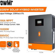 Inversor Solar Híbrido PowMr 10200W 48V a 220V/230V Onda Pura con MPPT 160A - Sistema Off- Grid de Alta Potencia para Ho - Img 56224529