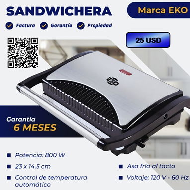 Sandwichera (Tostadora de Pan) EKO - Img 121553008