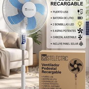​¡NO SUFRAS EL CALOR! Ventilador Recargable STELECTRIC (Con Panel Solar y USB) - Img 55650731