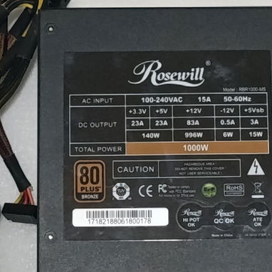 Fuente Rosewill de 1000W, nueva. - 2/2