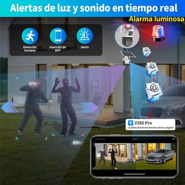 Cámara solar vigilancia exterior 8Mpx/ 2 cámaras - Img 123270450