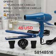 ✨ *PLANCHA DE CABELLO ROYAL + SECADOR DE CABELLO ROYAL* - Img 54496937