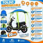 TOLDO IMPERMEABLE PARA SCOOTER ELÉCTRICO Y MOTO - Img 57374689