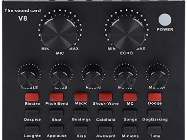 Combo Moxx BM-800 con tarjeta de sonido en vivo V8. Microfono profesional para estudio de grabación - Img 66296102