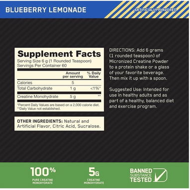 Creatina OPtimum nutrition de Limonada de arándanos - Img 112431254