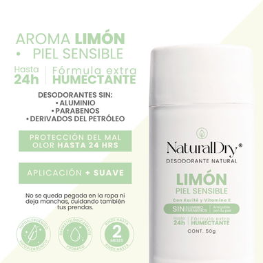 Desodorante Natural en Barra Limón Piel Sensible - Img 117361998