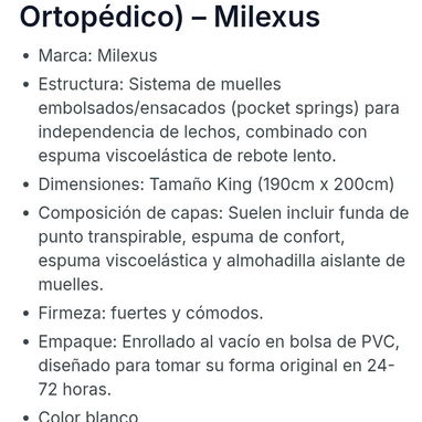 COLCHONES MILEXUS KING AL VACIO - 2/2