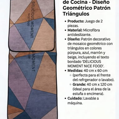 Set de 2 alfombras de cocina - Img 124813573