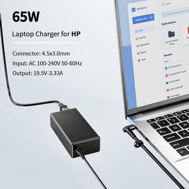 Cargador de 65 W apto para HP Pavilion X360 Envy EliteBook Spectre punta azul 53274327 - 6/6
