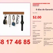 COLGADOR DE PARED CON GANCHOS - Img 54822766