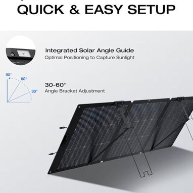 ☀️ Panel Solar Portátil EcoFlow 160W – Plegable y Resistente - 4/5