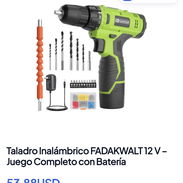 Taladro Inalámbrico FADAKWALT 12 V - Juego Completo con Batería - Img 56930405