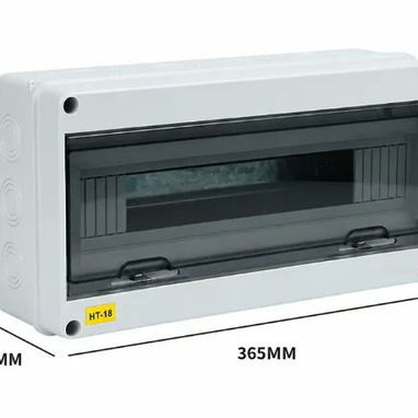 Caja de Distribución Eléctrica MCB Modelo H18 de 18 Vías IP65 IK08 PC+ABS con Cubierta Transparente - 2/2