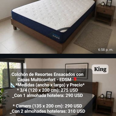 Colchones, Camas, juegos de muebles para sala y comedor - Img 122724267