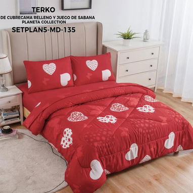 Juegos de edredón y sábanas King size de 5 piezas_ G60*MiC* - 2/10