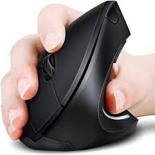 Mouse óptico, ergonómico, vertical e inalámbrico 2.4G, modelos 800/1200/1600 ppp, con 5 botones y en color negro - Img 75762070