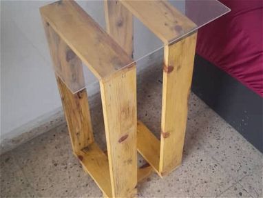 Mesitas de madera con cristal 58057631 - Img 64586511