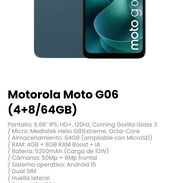 Motorola Moto G06 (4+8/64GB). Incluye cable, cargador y cover - Img 57947946