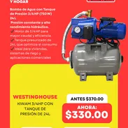 Bomba de Agua Periférica 3/4 HP con Tanque de Presión 24 Litros KIWAN *PRECIO 330 USD* - Img 54265379
