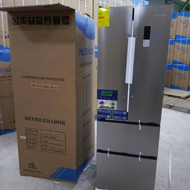 Refrigerador 16 pies doble puerta y 2 gavetas inferiores marca Milexus Modelo francés congelación seca precio $830 USD - 5/6