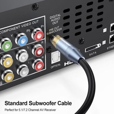 ☎️53544655 🛵 Entrega Disponible ⭐ Cable para Subwoofer RCA 10 ft (3 metros) – Coaxial Blindado⭐ - 3/6