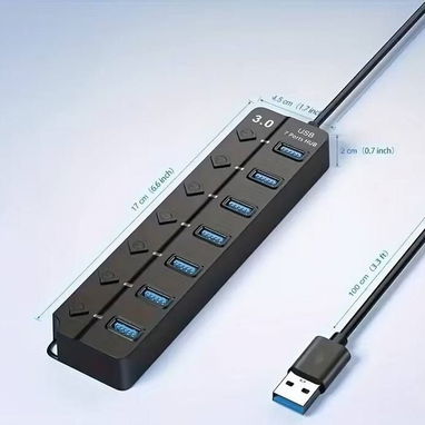 📞53884600.🎇 Hub USB 3.0 – 7 Puertos con Interruptores🎇 Mensajería disponible.🚴 - Img 120108622