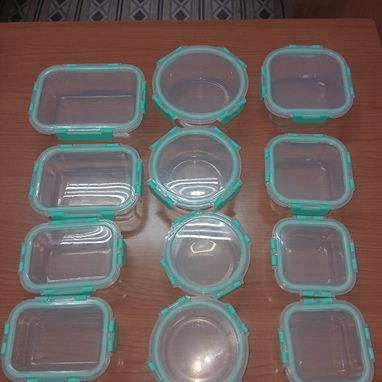 🥗 *SET DE RECIPIENTES HERMÉTICOS DE CRISTAL – 12 PIEZAS* 💥 💲*Precio: 25 USD* ✨ ¡Organiza tu cocina y conserva tus ali - 3/3