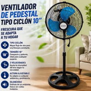 Ventilador de pedestal tipo ciclón de 10'🫡 Nuevos en su caja(super potente) - Img 56019251